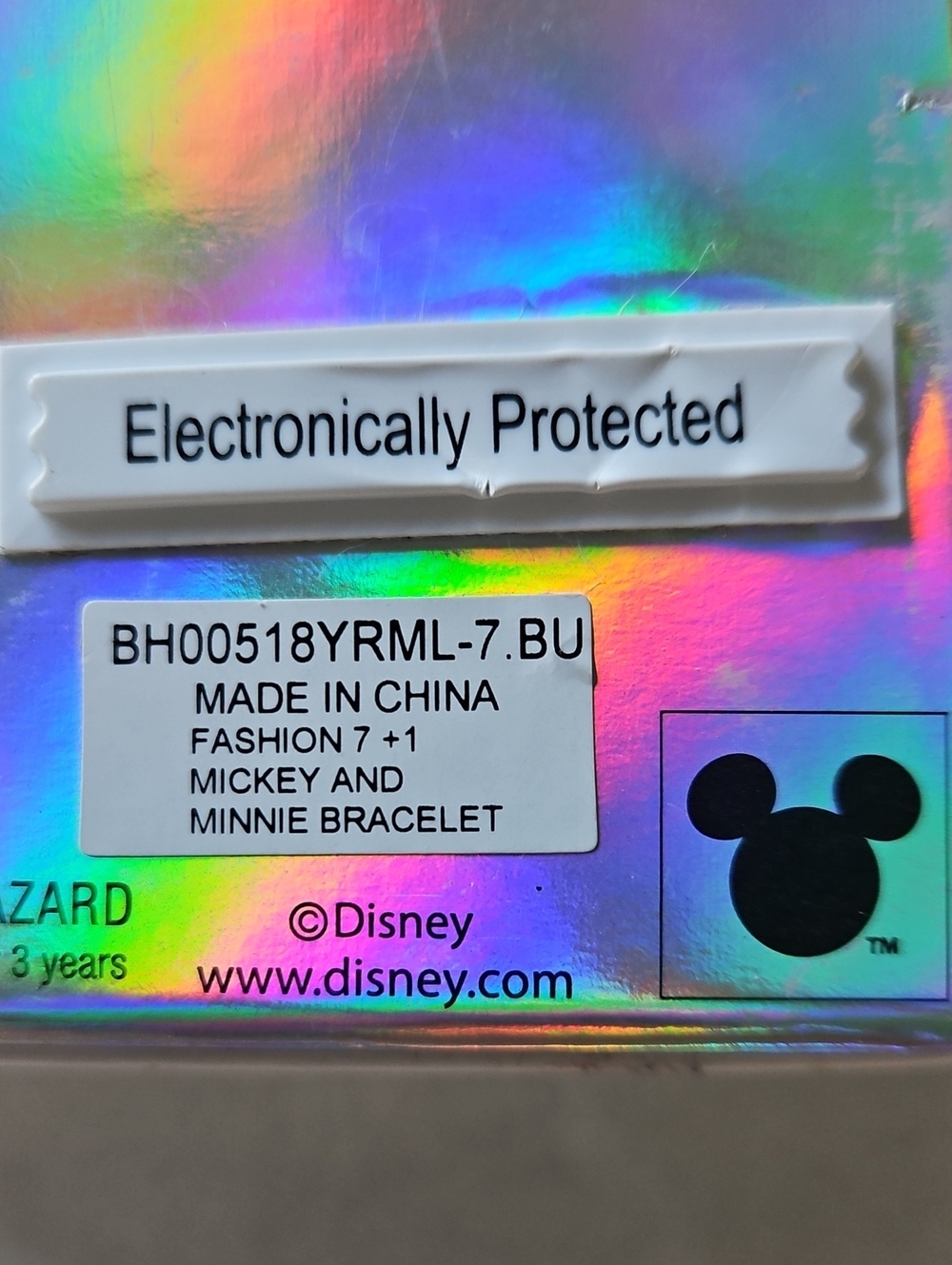 Disney Gold-Tone Charm Bracelet with Micky, Star & Pearl Charms, NIB, GIFTABLE! - Picture 7 of 7